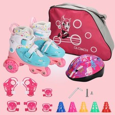 Kids Roller Skates for Girls Boys Adjustable 4 Sizes Toddler Roller Skates New