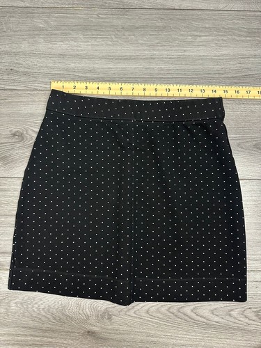 Next Black Polka Dot Stretch Waist Jersey Sort Skirt Womens UK 10 EUR 38 - Picture 6 of 10