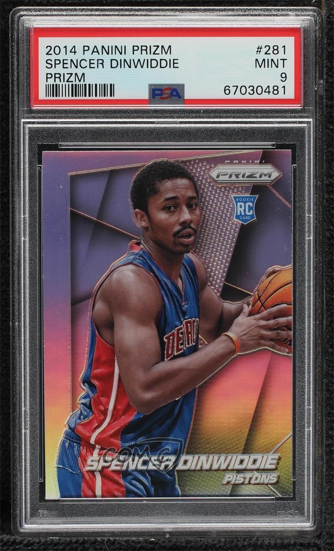 2014-15 Panini Prizm Silver Spencer Dinwiddie #281 PSA 9 MINT Rookie RC 0m5n