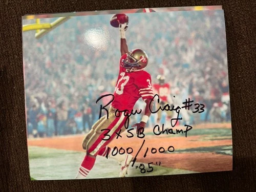 Roger Craig signed 8x10 photo Superbowl San Francisco 49ers autographed RB