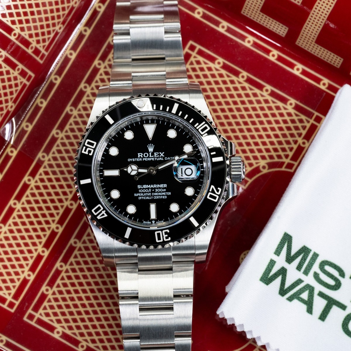 Rolex Submariner 126610LN Silver Oyster Bracelet with Black Bezel