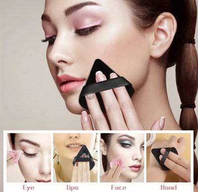 12- Pack Triangle Powder Puffs For Makeup/ Reusable Soft Sponges For Face & Eyes