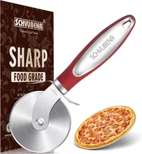 Premium Pizza Cutter Wheel Stainless Steel Sharp Easy Clean Large Small Pizza