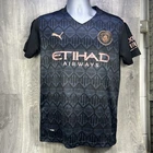 Manchester City Puma 2020-21 Away Shirt FC Football Jersey Small Men's