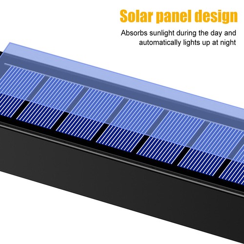 High Bright Solar Wall Light Bar Outdoor Sconce 6 LED Fence Lamp Dusk To Dawn - Picture 6 of 16
