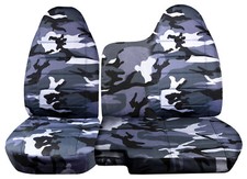 Camouflage Seat Covers Fits 2004-2012 Chevy Colorado Truck For 60-40 Bench Seat
