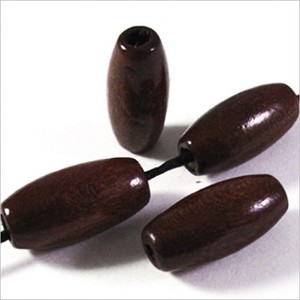Lot de 40 perles Ovales en Bois 8 x 12mm Violet