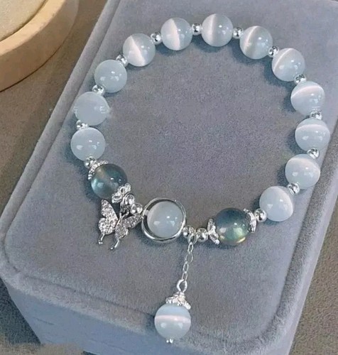 MOONSTONE BRACELET BUTTERFLY UNISEX ADULT KID CHRISTMAS BIRTHDAY VALENTINES GIFT - Picture 3 of 5
