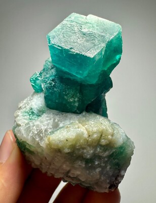 694 Carat Fluorescent Highest Quality Green Hauyne Crystals With Calcite @AFG.