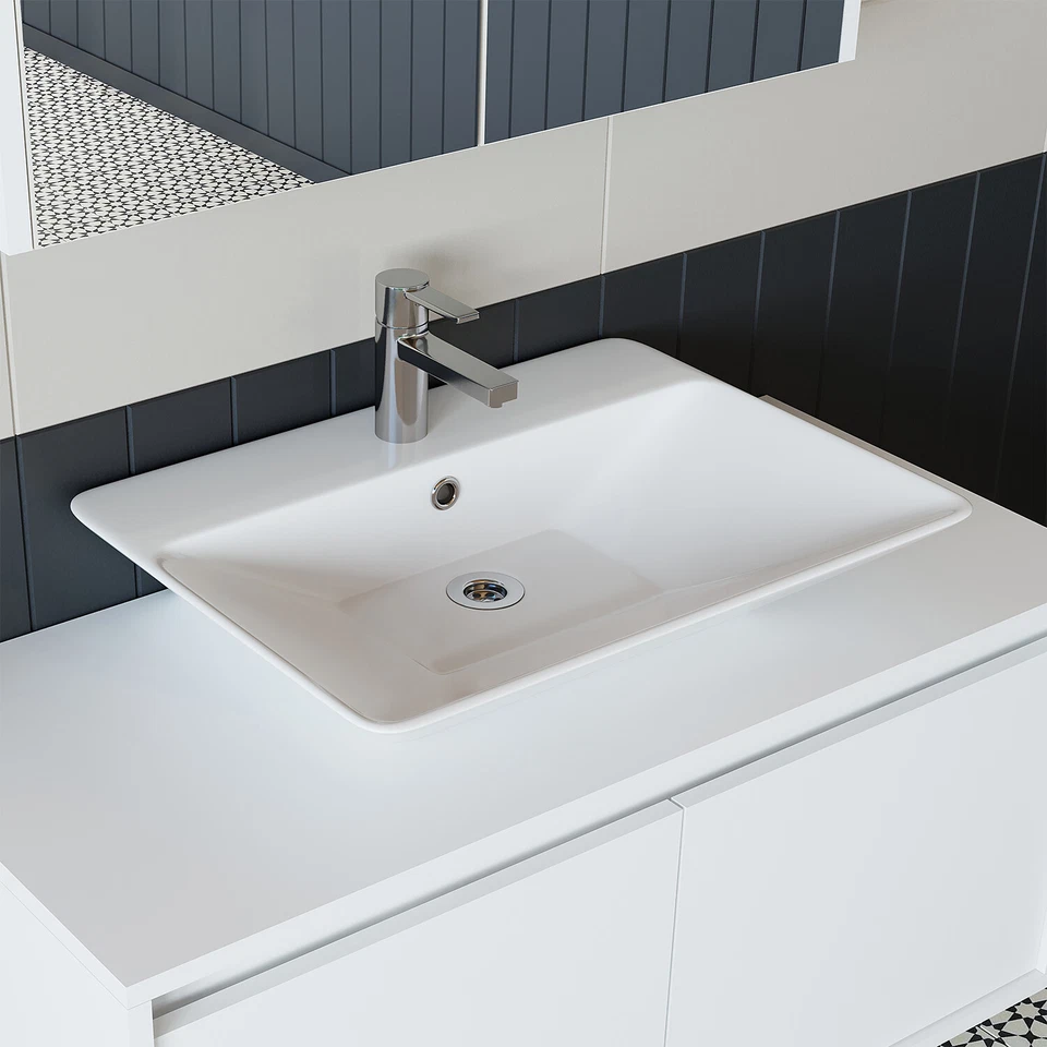 Roomart • Badmöbel Set • Waschbecken mit 100 cm hängend Unterschrank, in 3 Farbe - Bild 2 von 4