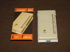 VINTAGE DESK OFFICE CONTINENTAL CO METAL TELEPHONE INDEX LIST FINDER UNUSED