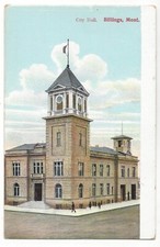 City Hall, BILLINGS, MONTANA, circa 1900-1910 Unused/Unposted Postcard