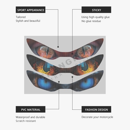 Motorbike Headlight Sticker Motorcycle Decals for Benelli TRK 702 702X 2023 2024 - Picture 6 of 12
