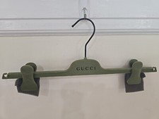 Authentic Gucci Green Velvet Pants Hanger 15" Non-Slip Adjustable Grips