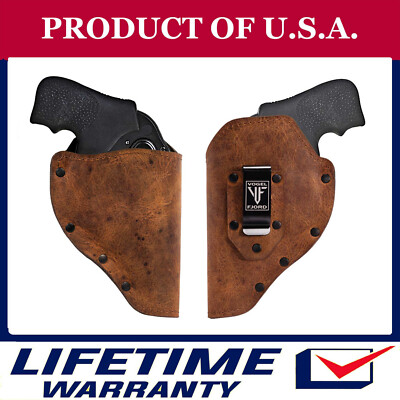 Ruger LCR SP101 Gun Holster Full Grain Buffalo Leather IWB Crazy Horse