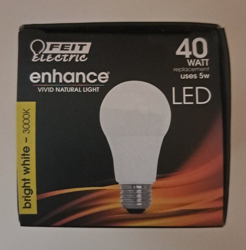 LED Dimmable Bright White Light Bulb 40W A19 3K Feit Electric - Picture 5 of 6