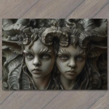 Art Print Girl Monster Weird Creepy Imaginary Friend Nightmare Scary Unusual Pet