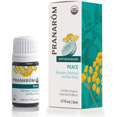 Pranarom Diffusion Blend,Peace-Mandarin, Patchouli & Blue Tansy,0.17Oz