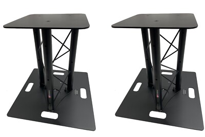 (2) DJ Lighting 1.64 ft 0.5M Black Bolted Triangle Truss Light Dual Totem System