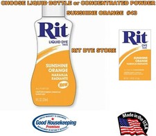 SUNSHINE ORANGE #43 RIT DYE choose Liquid Bot...