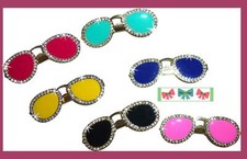 Puppy Bows  Big Dog bow aviator sunglasses pet hair barrette clip