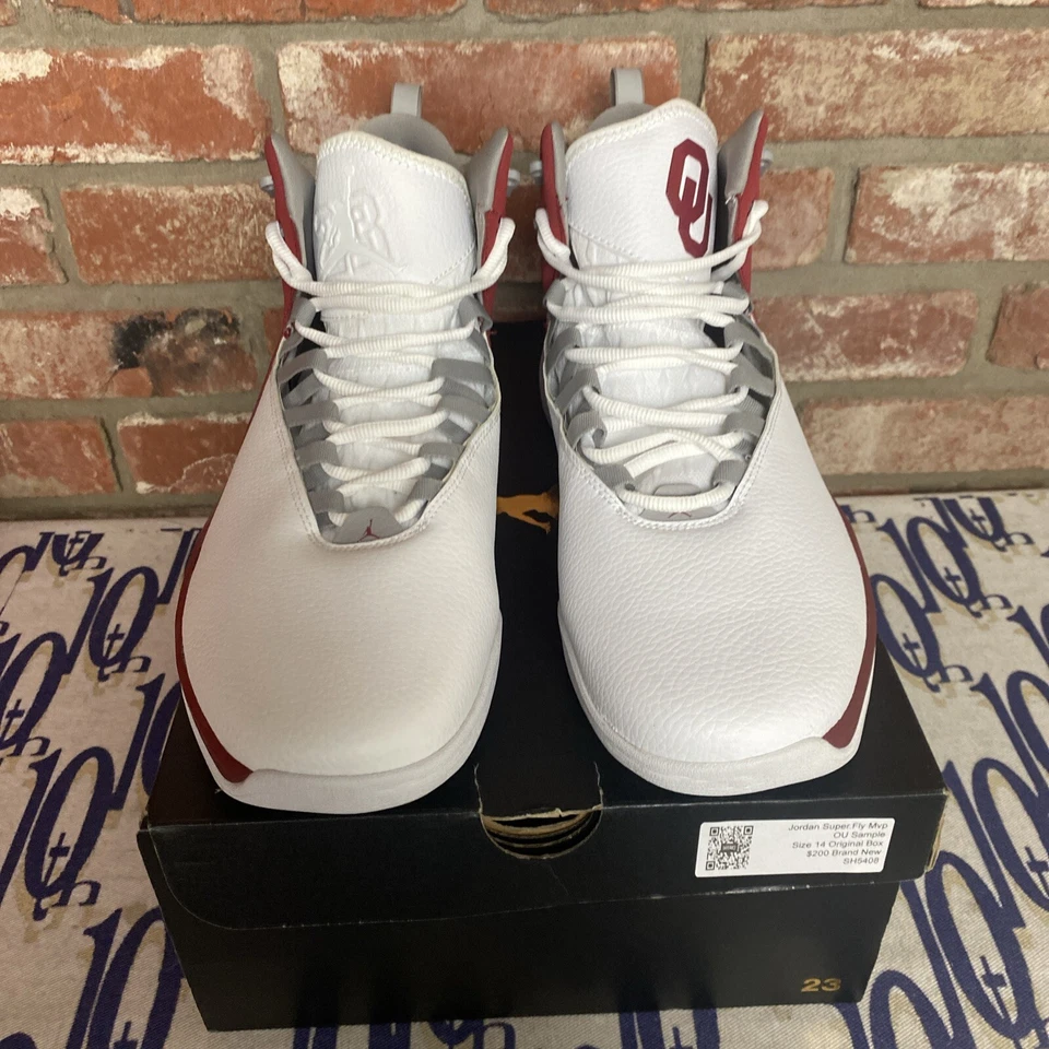 Talla 14 Jordan Super.fly MVP Oklahoma University Promo Muestra Nuevo Sin Caja Foto 3 de 4