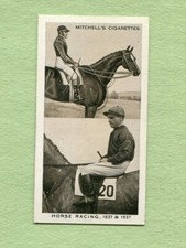 1937 STEPHEN MITCHELL & SON WONERFUL CENTURY TOBACCO CARD #34 HORSE RACING