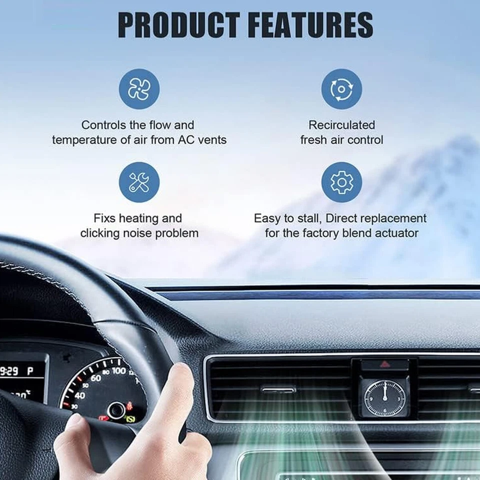 Actuador de puerta de mezcla de calefacción de aire acondicionado de 2 piezas 68018109AA para Chrysler 200 2011-2014 Foto 2 de 4