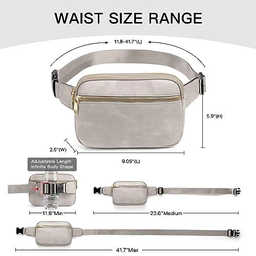 Belt Bag for Women Crossbody Bags for Women Trendy Chest Bag for Men F-Grey Belt Bag for Women Crossbody Bags for Women Trendy Chest Bag for Men F-Grey