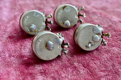 Vintage 1965 Gibson CTS 500k matched pot set - Volume / Tone - ES-335 PAF 1967 - Picture 8 of 12