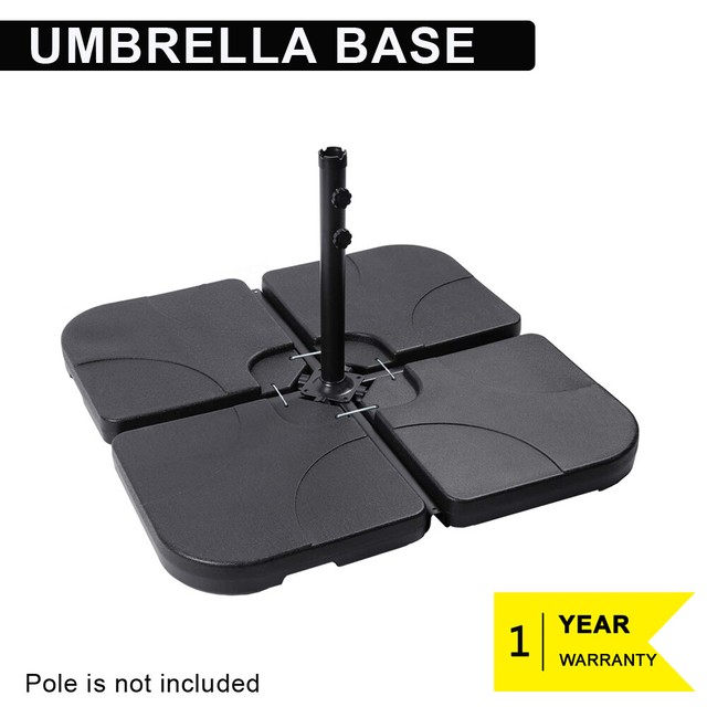 4 Pcs Patio Umbrella Base Stand Garden Yard Outdoor Parasol Holder Square Black For Sale Online