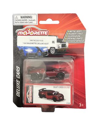 Majorette Deluxe Cars 1:64 Bugatti Chiron Pur Sport Dark Red