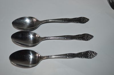 Stanley Rogers Stainless Steel Dream Rose Three Teaspoons
