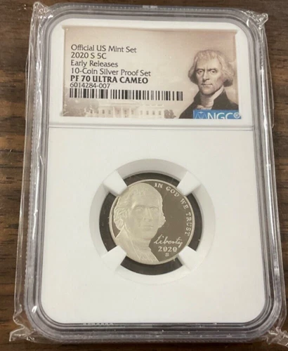 2020-S 5C Jefferson Nickel Proof NGC PF 70 ULTRA CAMEO from Silver Proof set