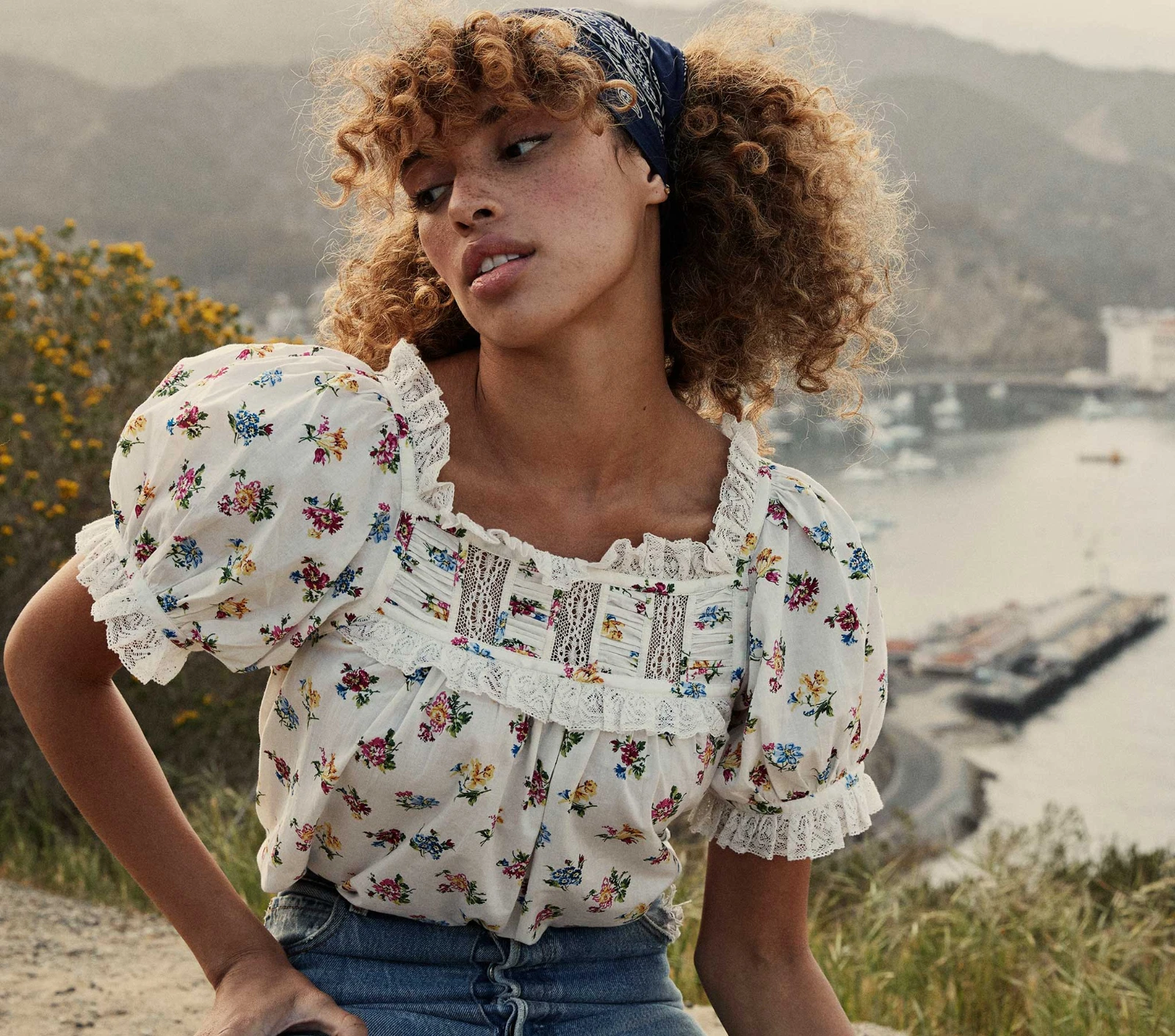 DOEN Frances Floral Top Size M