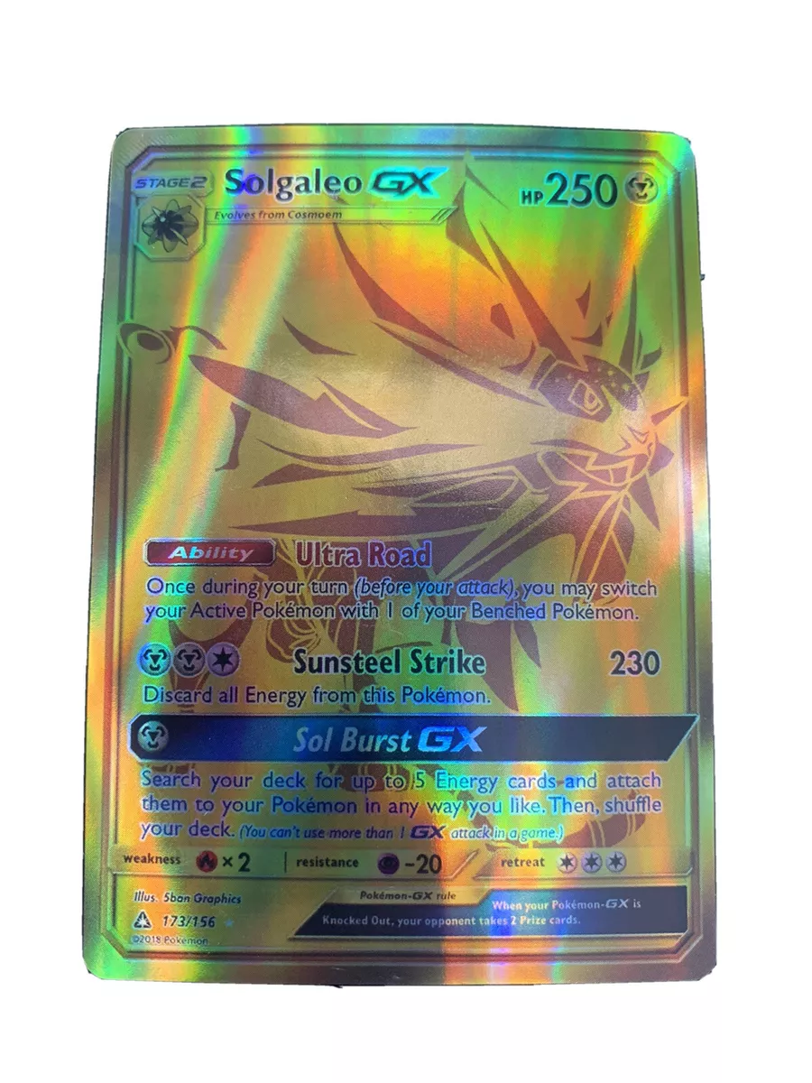 Solgaleo GX Pv 250 173/156 Ultra Rare Secrète Full Art - Soleil et