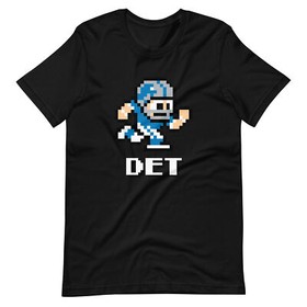 Detroit Lions NES Football Player 8-bit Tecmo Super Bowl Nintendo T-Shirt