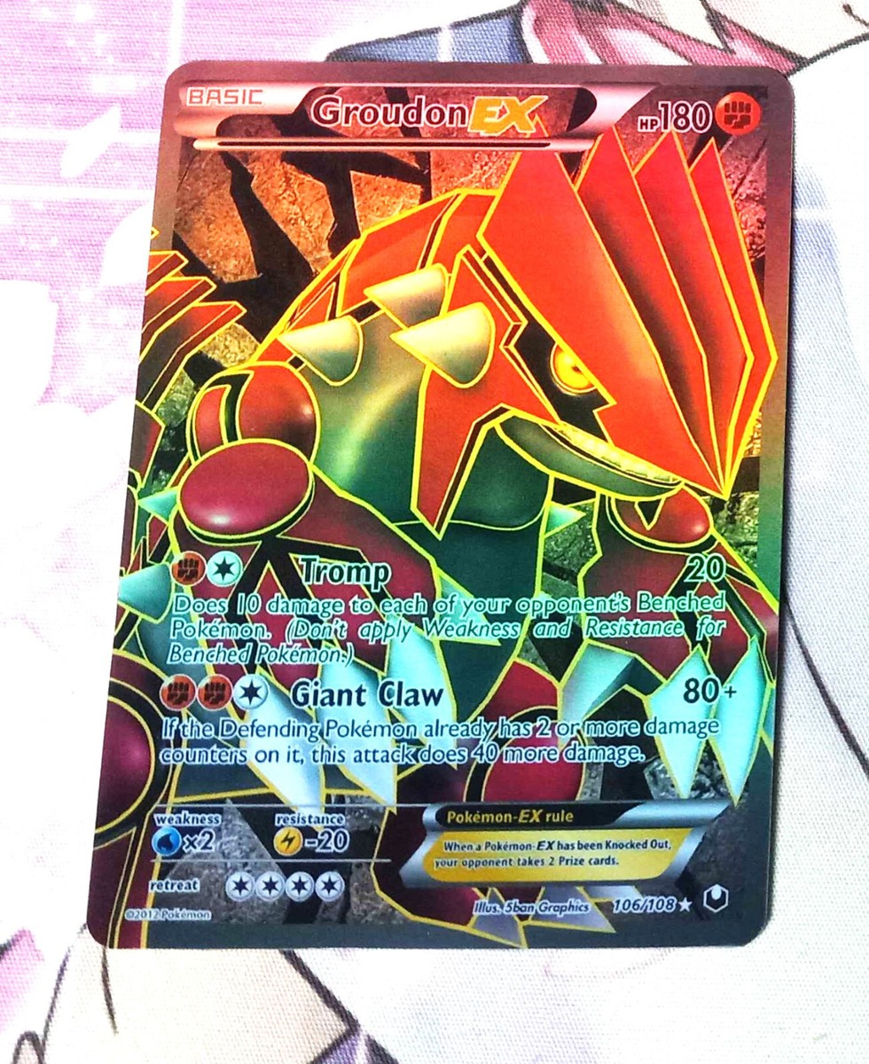 Groudon EX 106/108 Dark Explorers Doujin Card Eng Art * READ
