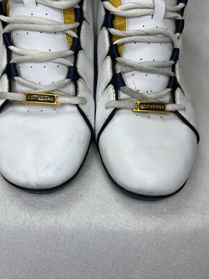 Converse Basketball‎ Shoes Mens 13 White Navy Yellow Good 1X950 Mid Top Sneakers Converse Basketball Shoes Mens 13 White Navy Yellow Good  main image 3