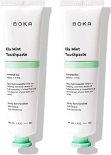 Boka Fluoride-Free Travel Size Toothpaste - Nano Hydroxyapatite, Sensitive, 2pk