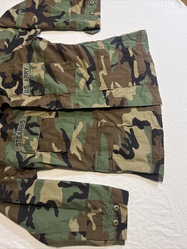 U. S. Army Combat Coat Shirt Woodland Camo BDU Camouflage Medium Regular 8415 - Picture 4 of 17