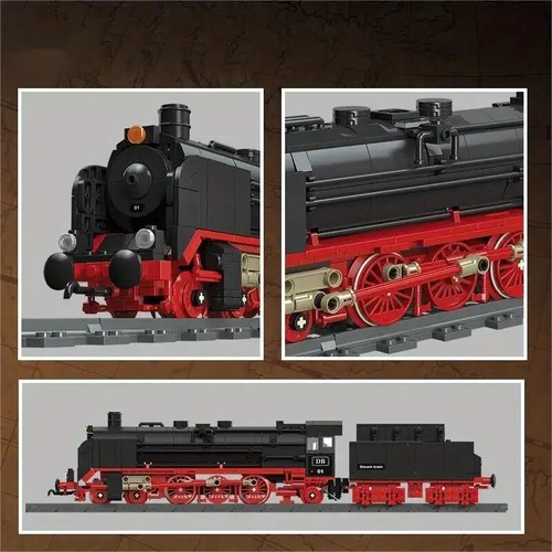 1173PCS Retro Creative Steam Train Building Block City Railway Track Train Brick - Picture 4 of 6