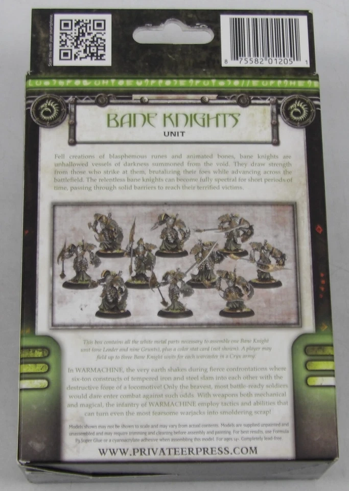 Warmachine Cryx Bane Knights Unit NEW Miniatures Kit PIP 34101 - Image 3 of 3