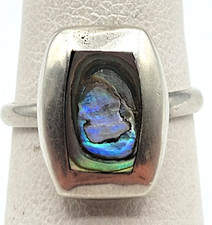 Abalone Mexico Sterling Silver Ring Size 5.75