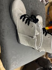 shiny silver girls boots