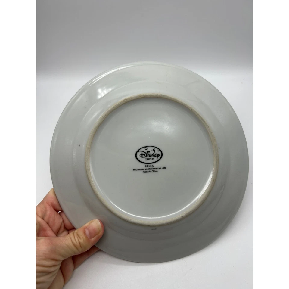 Plato de almuerzo de postre de porcelana de hadas Campanilla Disney plato para niños 7,5" Foto 4 de 4