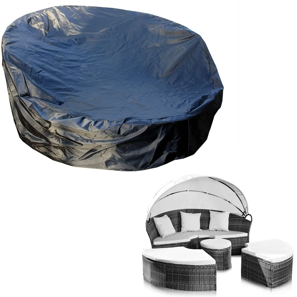 Schutzhülle Abdeckplane Haube Abdeckung Gartenmöbel Sonneninsel Schutz Plane - Bild 2 von 4