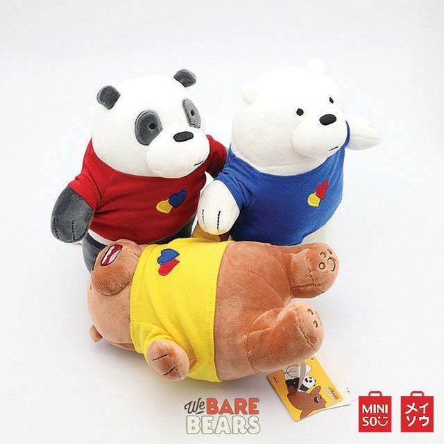 3x We Bare Bears PANDA bear Plush Stuffed Animal Cartoon ...