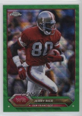 2023 Composite Topps Chrome Green Wave Refractor 9/99 Jerry Rice #17 HOF 04br