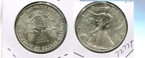 1996 AMERICAN SILVER EAGLE 1 OUNCE SILVER COIN CHOICE BU 7277T